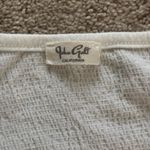 Brandy Melville John Galt White Short Sleeve Cinched Cotton Wrap Top Photo 4