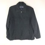 Lands' End Womens Jacket Full Zip Pockets Wool Lined Black Size XL Photo 0