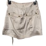 Anthropologie NWT‎ By  Silky Utility Mini Skirt Pink Rose Size 2 Satin Photo 5