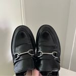 ZARA  Lug Sole Horse Bit Patent Loafers Womens 7.5 Black Photo 5