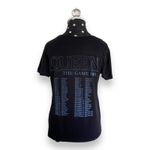 Bravado Womens Tee Sz M QUEEN Band Tee Black Blue Flocked 1980 The Game Photo 2