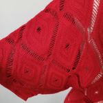 Maurice's red pointelle belted dolman sweater size medium Photo 3