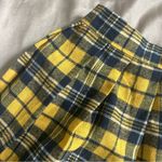 Yellow Plaid Pleated Skirt Photo 1
