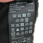 AllSaints Amaya Metallic Bodycon Dress Silver Zebra Women’s Size 8 Mini Photo 11