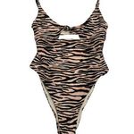 NWT B. Swim Atlas High Leg One Piece Swimsuit – Bengal Print – Size Small Pink Photo 0