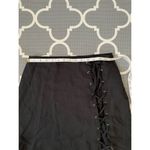 Honey Punch black front lace up mini skirt, sz L Photo 3