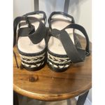 Detongni Black Tan Platform Strappy Ankle Strap Sandal Espadrilles Size EU 40 Photo 6