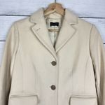 J.Crew Ivory Wool & Cashmere Blend Overcoat Women's Size 4 Petite Coat Winter Photo 1