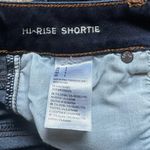 American Eagle Outfitters High Rise Shortie Blue Distressed Jean Shorts Photo 1