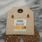 Anthropologie  Gold Chainmail Earrings New Photo 4