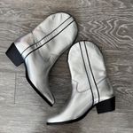 Free People  Borderline Silver Western Boots Photo 3