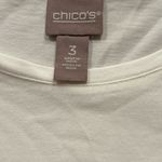 Chico's Chico’s White Beach Summer Short Sleeve Tee Shirt Size XL (3) Photo 8