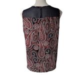 Tommy Hilfiger Navy Paisley Crew Neck Sleeveless Blouse Photo 4