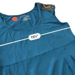 Soma  Teal COOL DAYS  Dress with Metallic Details at shoulders Size SMALL Photo 7