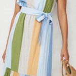 LC Lauren Conrad One Shoulder Multicolor Striped Midi Dress Photo 0