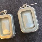 Giant light blue rhinestone earrings Photo 7