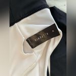 MIA ALL FENIX Stripe Sports Bra in White/Navy V-Neckline Racerback Size XS Photo 4