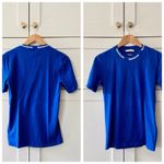 Sandro x Reebok Logo Top Short Sleeve T-Shirt, Royal Blue Graphic Tee sz. S Photo 13