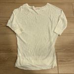 Lilly Pulitzer  Linen White Dolman Knit Short Sleeve Boatneck Top Size S Photo 4