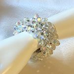 Vintage Aurora Borealis Cha Cha Expansion Stretch Bracelet Crystal AB Japan MCM Multiple Photo 7