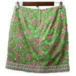 Lilly Pulitzer Lilly Pulitzer Sunnyside Skirt | Size 2 | Pink Green Lion Print | Crochet/Lace Photo 1