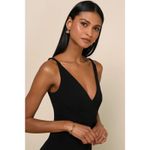 Lulus NWOT  Melora Black Sleeveless Maxi Dress Wedding Holiday Banquet Size S Photo 3