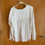 barney's new york  Cream Ribbed Mandarin Collar‎ Blouse Photo 5