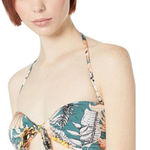 The Bikini Lab NEW Tropical bandeau bikini top, Teal, Medium Photo 0