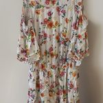 Torrid  Romper White Floral Print Cold Shoulder‎ 00 (10 M/L) Photo 0