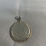 1916 Barber Silver Quarter Set in 925 Decorative Bezel Photo 2