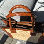 Patricia Nash , curry leather woven straw tote Photo 1