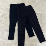 Loft 2 Pair Ponte Leggings Bundle Navy/Navy Plaid Photo 3