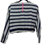 ZARA ‎ Trafaluc Collection Long Sleeve Striped Crop Top Blouse Size Medium Photo 1