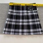 No Boundaries No Boundariea Black and White Plaid Pleated Mini Skirt Kilt w Buckle Detail XS Photo 5