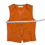 Commense Orange Vest + Pants Set Cotton Linen Two Piece Set Womens XS NWT Photo 6