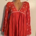 VICI NWT Dolls Fate Peasant Tunic Top Size M Red & White Embroidery Photo 0