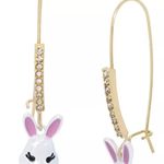 Betsey Johnson Gold Tone Some Bunnys Bunny Drop Earrings Photo 0