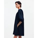 Madewell  Square Neck Puff Sleeve Dress 4‎ Blue NWT Travel Resort Shower NS986 Photo 1