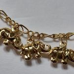 Boho Elephant Charm Ankle Bracelet Anklet Gold Filled New Photo 3