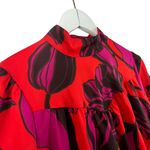 Who What Wear Milanese Floral Mini Dress XS Long Sleeve Multicolor Vibrant Photo 13