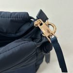 Sondra Roberts  Squared navy puff quilted crossbody bag purse gold hardware Photo 2