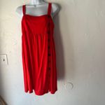 Urban Outfitters  Red Sundress Size M Button Front Sleeveless Midi 100% Lyocell‎ Photo 6