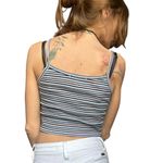 Brandy Melville  tank Women's extra small / small Blue and White Crop-top Photo 4