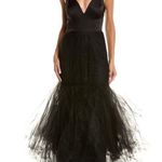 Hutch NWT  Anthropologie Lucia V-Neck Tulle Maxi Black Dress Size 6 Photo 13