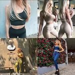 Amazon Women Workout  2 Pieces Snake Print Seamless Leggings with Paded Sport Photo 3