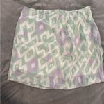 Line and Dot  Mint and Lavender Patterned Skirt Photo 0