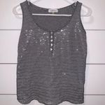 Calvin Klein navy blue & white sparkly tank Photo 0