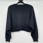 Victoria's Secret Victoria Secret Cropped Fleece Sweatshirt Women M Black Tie-up Front Long sleeve Photo 7