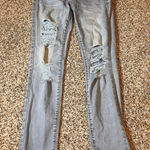 American Eagle Super Stretch Jegging‎ Jeans Womens Size 6 Ripped Distressed Blue Photo 0