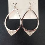 Tahari  Interesting Pave Oval Hoops Photo 1